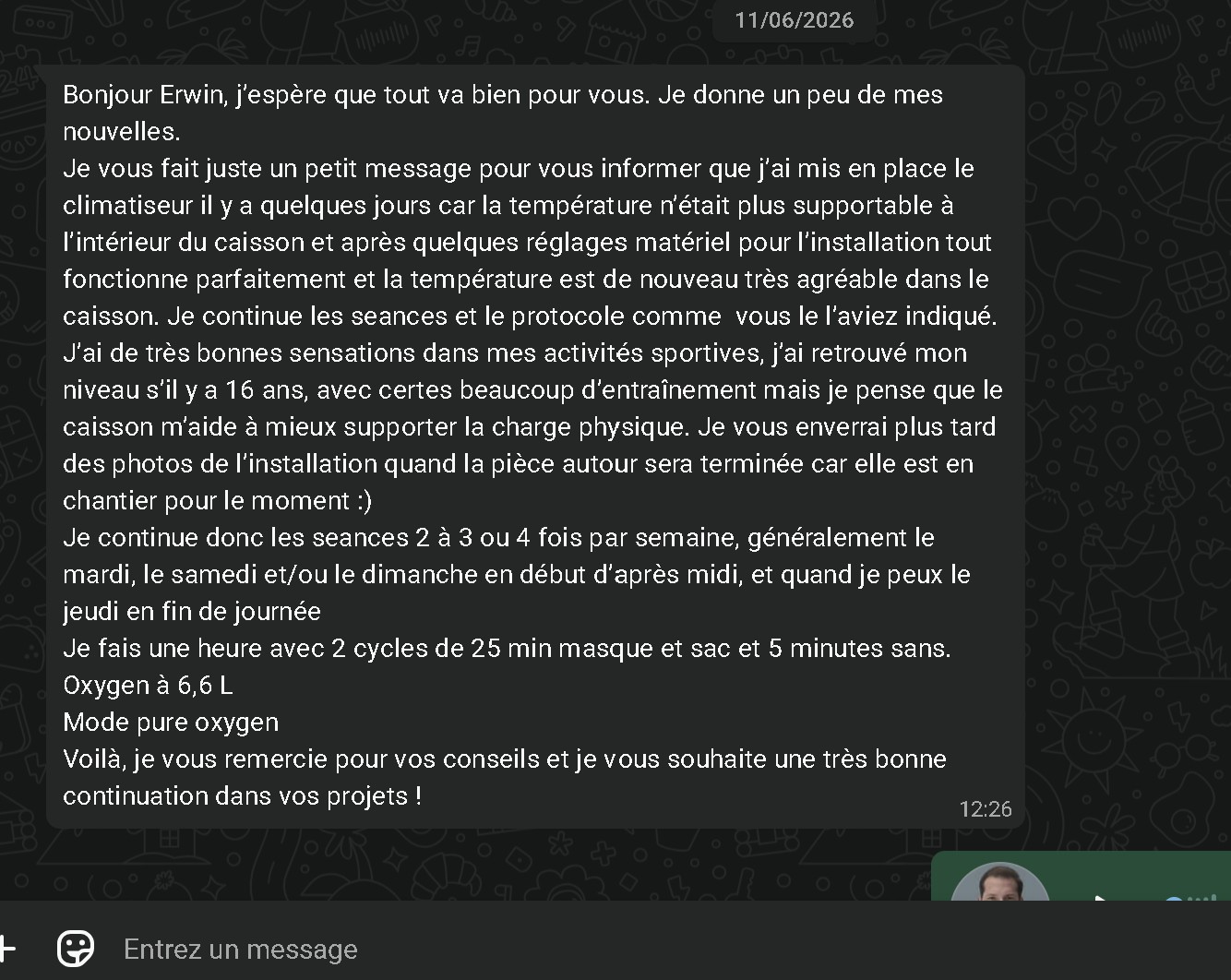 Preuve message cycliste